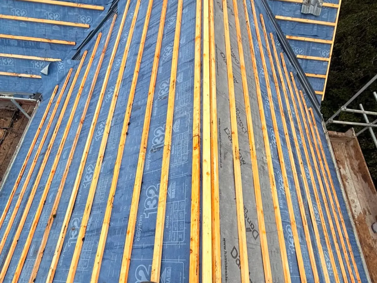 Re-roof in progress – Stratton Roofing job #2, Sussex