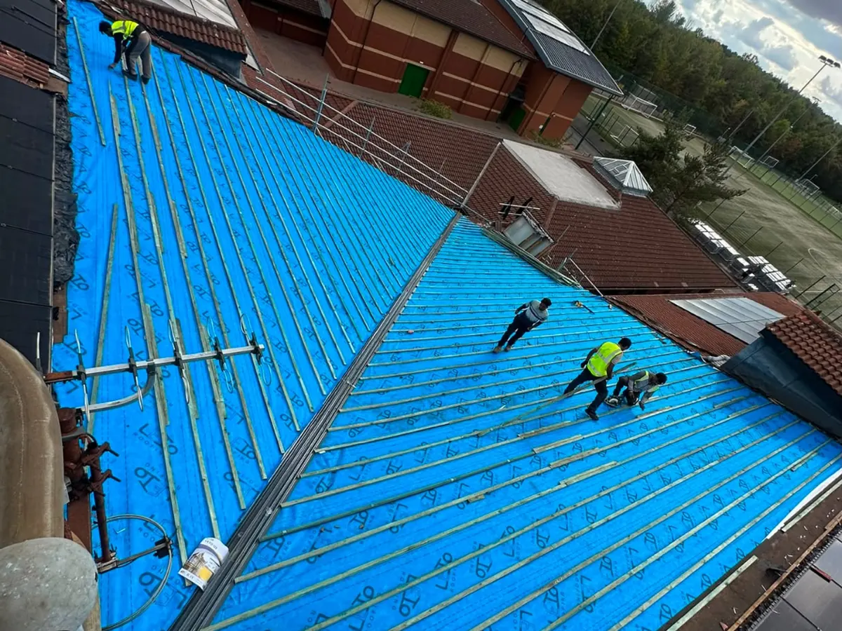 Re-roof in progress – Stratton Roofing job #26, Sussex